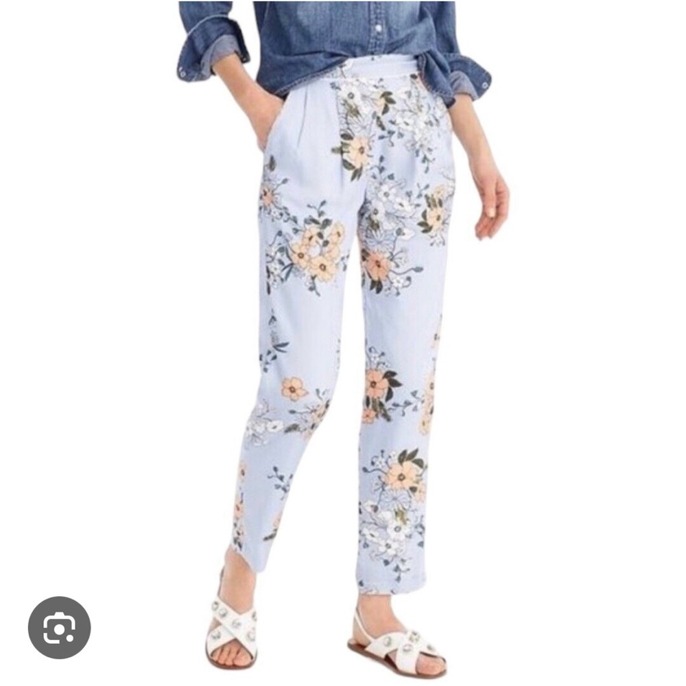 J.Crew High Rise Pants Style #L7555 in Garden Floral.